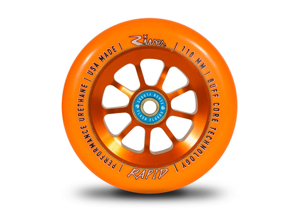 River Wheels-Rapids 110mm (Orange On Orange) Pair